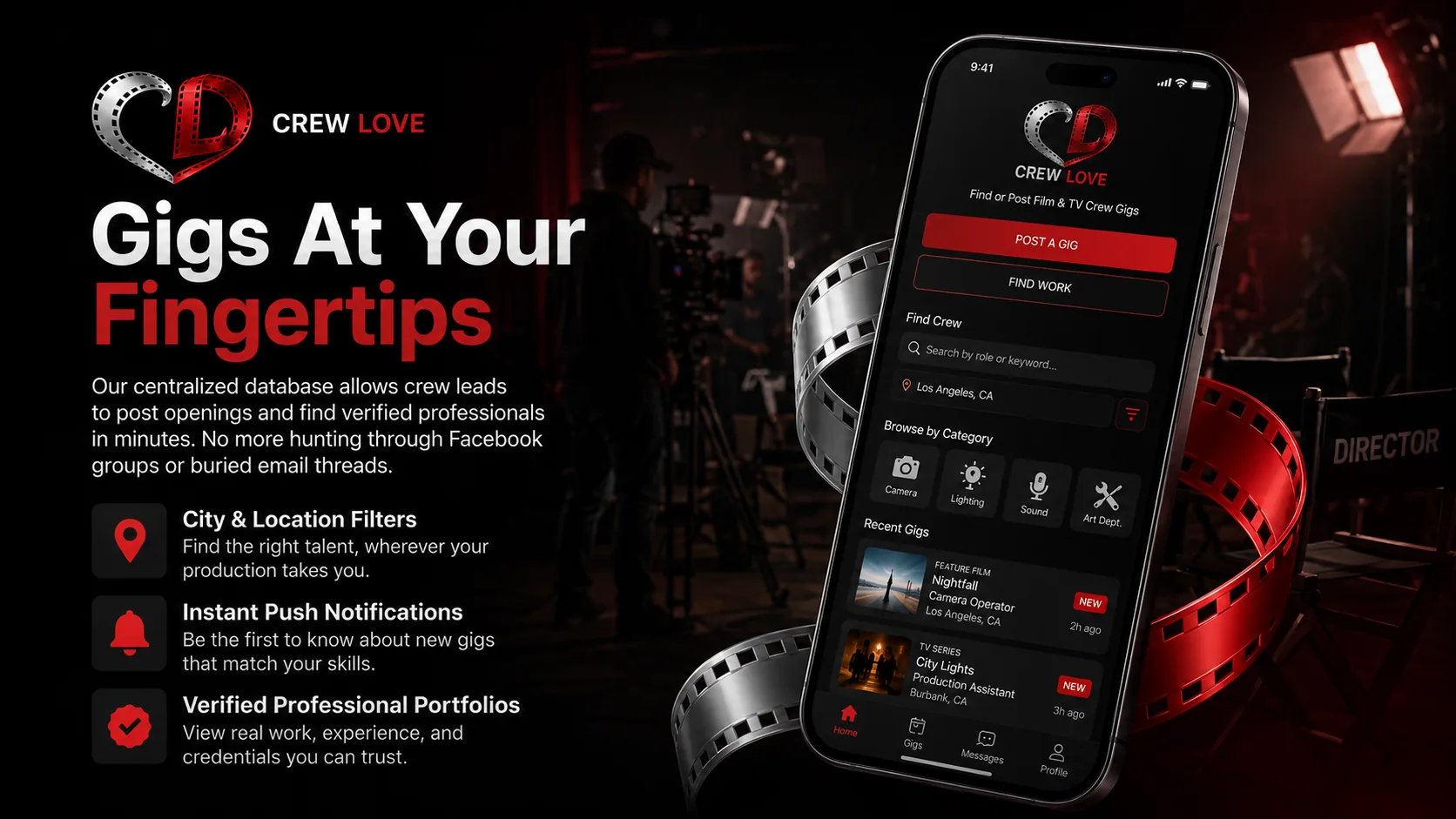 Instant push notifications screen